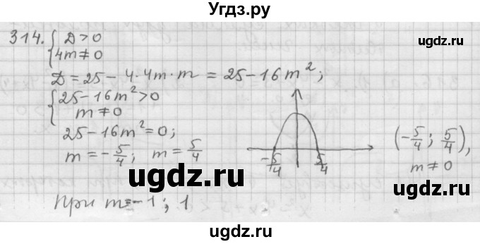 ГДЗ (Решебник к учебнику 2015) по алгебре 9 класс Г.В. Дорофеев / номер / 314