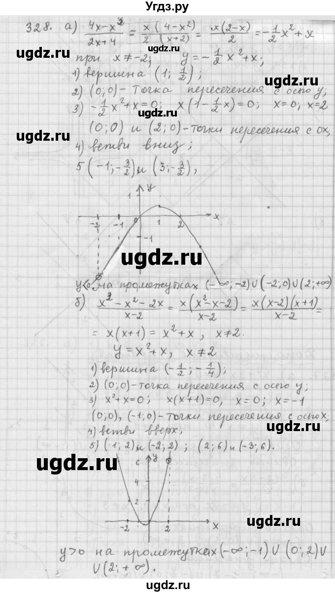 ГДЗ (Решебник к учебнику 2015) по алгебре 9 класс Г.В. Дорофеев / номер / 328