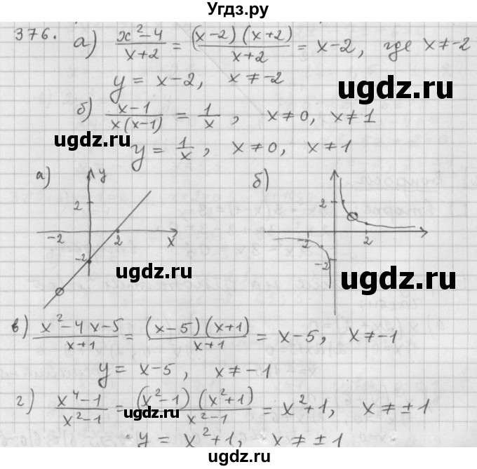 ГДЗ (Решебник к учебнику 2015) по алгебре 9 класс Г.В. Дорофеев / номер / 376