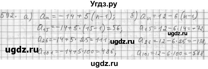 ГДЗ (Решебник к учебнику 2015) по алгебре 9 класс Г.В. Дорофеев / номер / 592