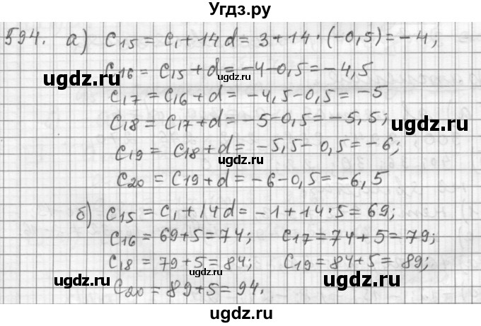 ГДЗ (Решебник к учебнику 2015) по алгебре 9 класс Г.В. Дорофеев / номер / 594
