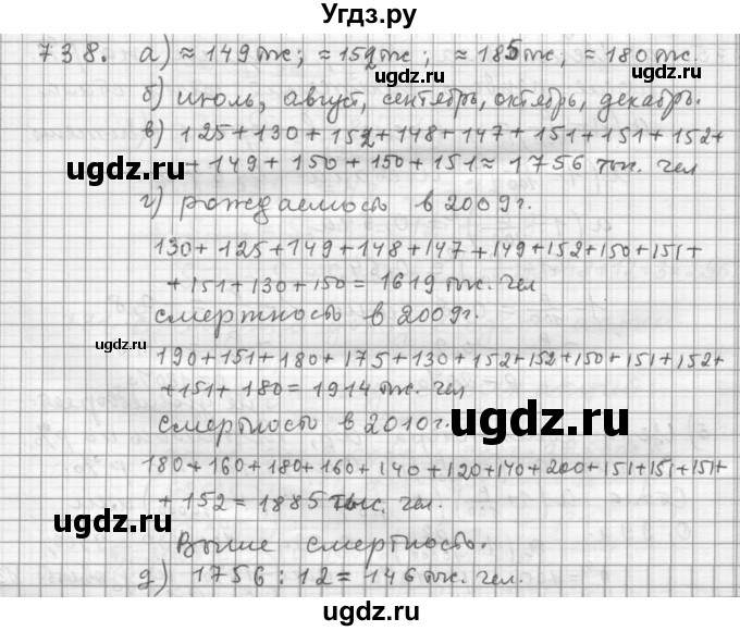 ГДЗ (Решебник к учебнику 2015) по алгебре 9 класс Г.В. Дорофеев / номер / 738