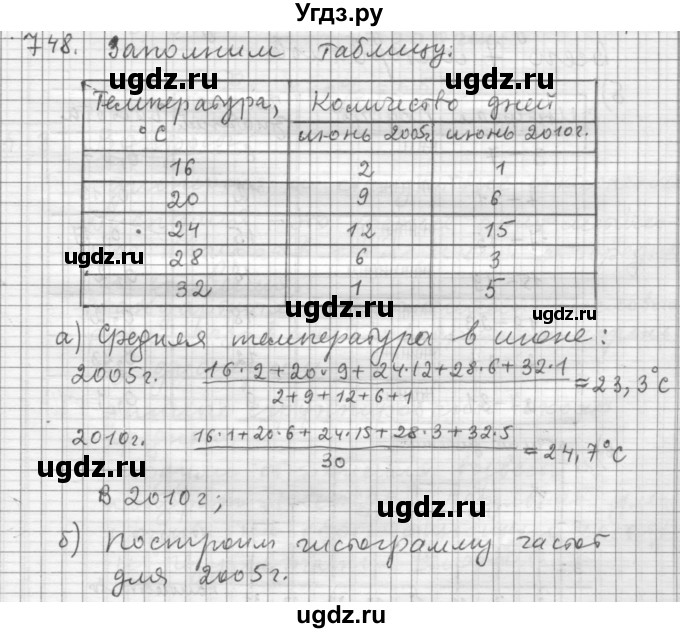 ГДЗ (Решебник к учебнику 2015) по алгебре 9 класс Г.В. Дорофеев / номер / 748