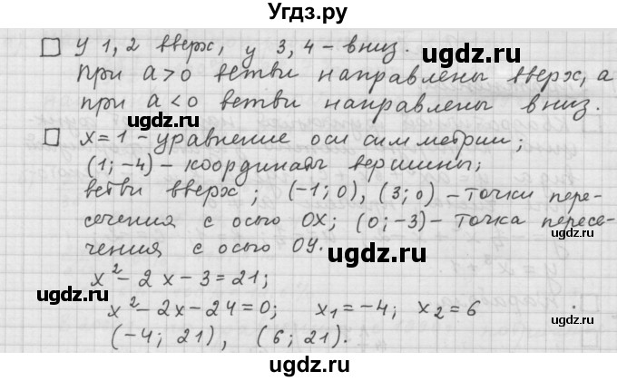 ГДЗ (Решебник к учебнику 2015) по алгебре 9 класс Г.В. Дорофеев / задание после теории номер / глава 2 / 2.1(продолжение 2)