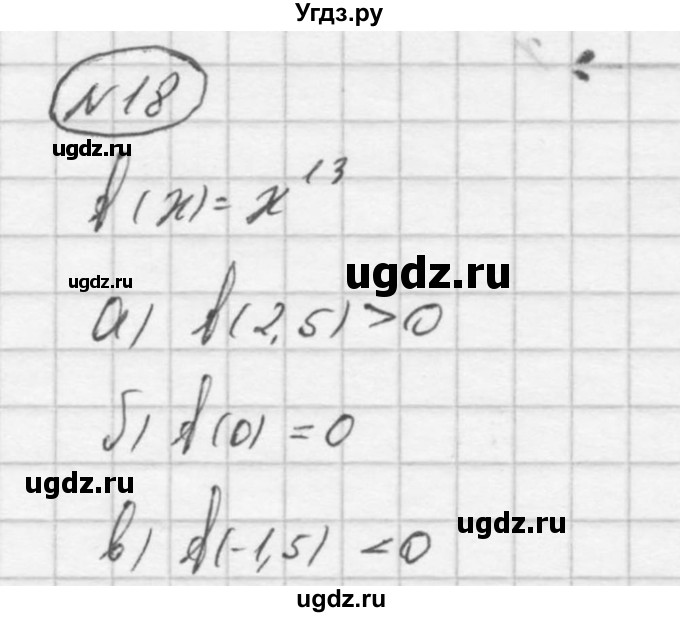 ГДЗ (Решебник) по алгебре 9 класс (Дидактические материалы) Ю.Н. Макарычев / итоговое повторение / функции / 18