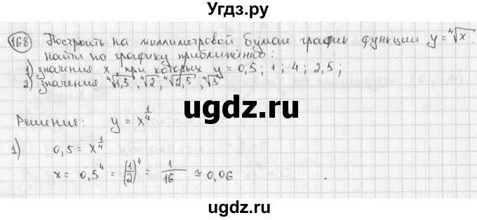 ГДЗ (решебник) по алгебре 9 класс Ш.А. Алимов / № / 168