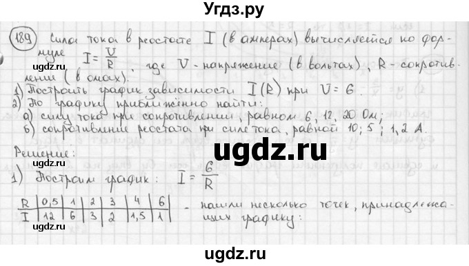 ГДЗ (решебник) по алгебре 9 класс Ш.А. Алимов / № / 189