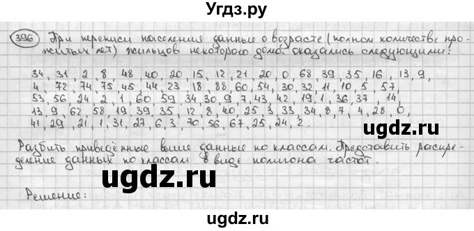 ГДЗ (решебник) по алгебре 9 класс Ш.А. Алимов / № / 396