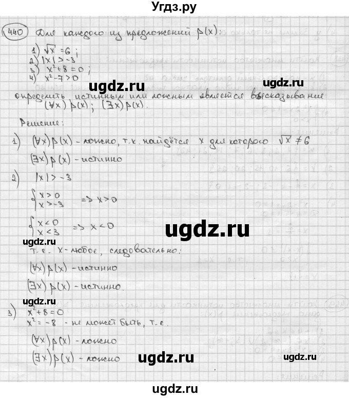 ГДЗ (решебник) по алгебре 9 класс Ш.А. Алимов / № / 440
