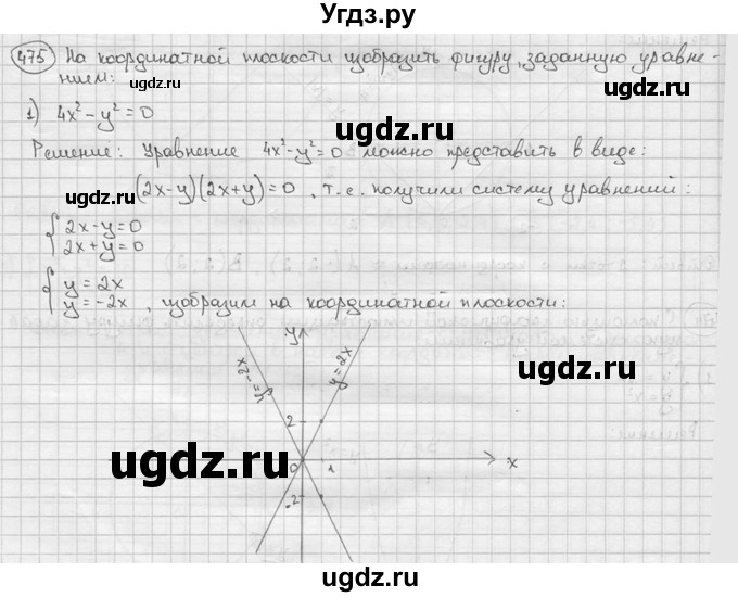 ГДЗ (решебник) по алгебре 9 класс Ш.А. Алимов / № / 475