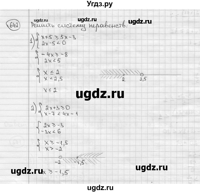 ГДЗ (решебник) по алгебре 9 класс Ш.А. Алимов / № / 642