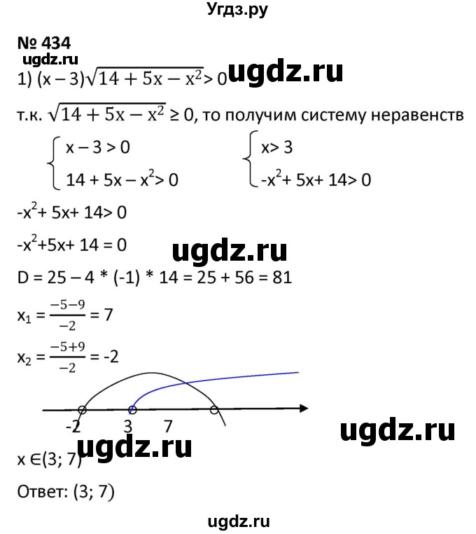 ГДЗ (Решебник к учебнику 2021) по алгебре 9 класс А.Г. Мерзляк / упражнение / 434