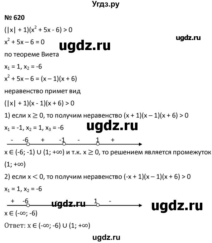 ГДЗ (Решебник к учебнику 2021) по алгебре 9 класс А.Г. Мерзляк / упражнение / 620