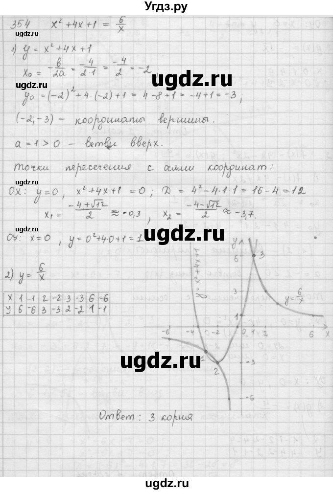 ГДЗ (Решебник к учебнику 2016) по алгебре 9 класс А.Г. Мерзляк / упражнение / 354