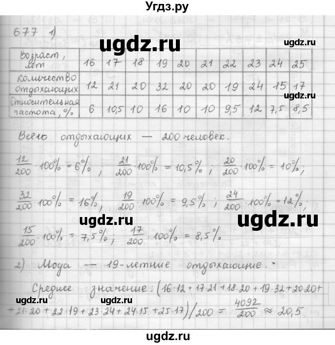 ГДЗ (Решебник к учебнику 2016) по алгебре 9 класс А.Г. Мерзляк / упражнение / 677