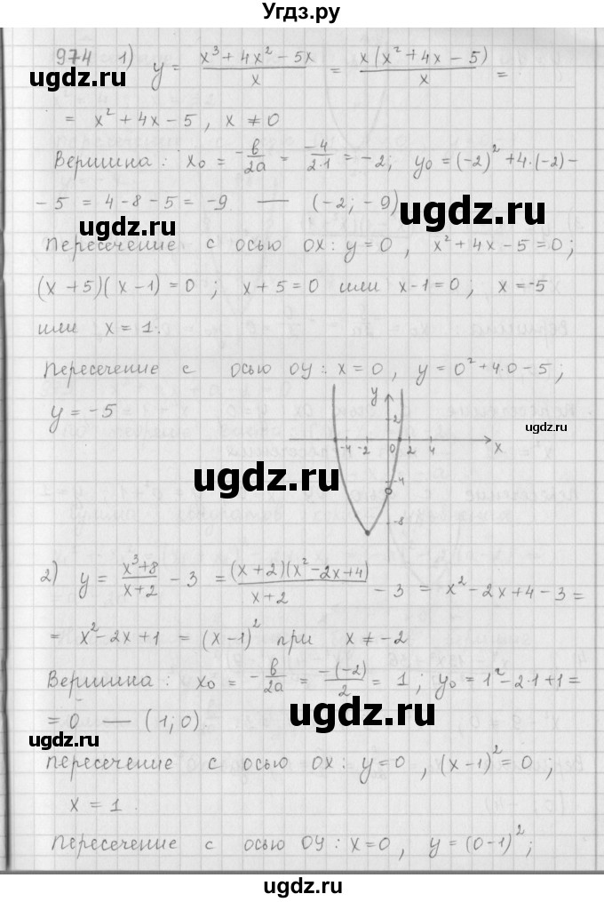 ГДЗ (Решебник к учебнику 2016) по алгебре 9 класс А.Г. Мерзляк / упражнение / 974