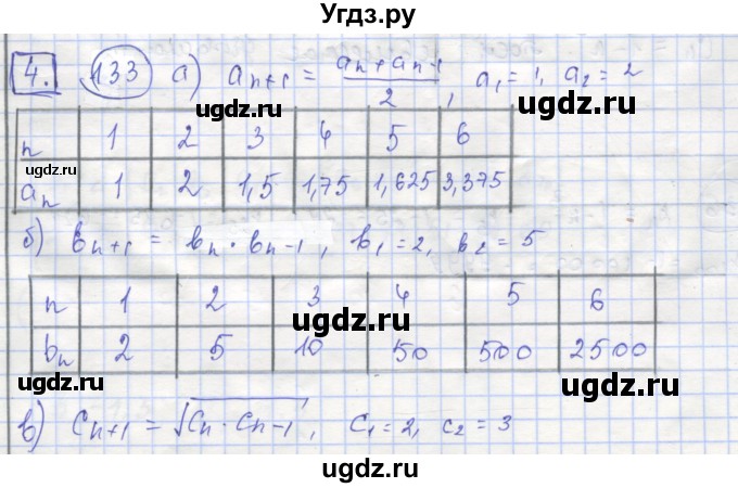 ГДЗ (Решебник №1) по алгебре 9 класс (рабочая тетрадь) Минаева С.С. / упражнение номер / 133