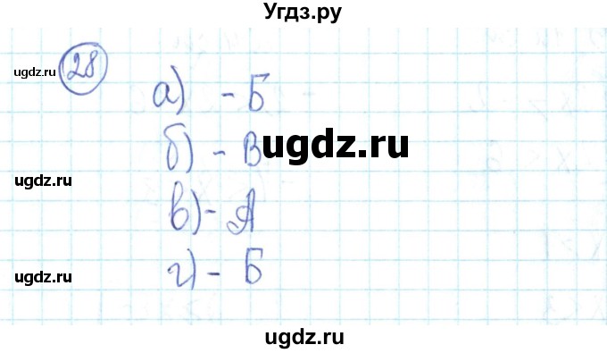 ГДЗ (Решебник №2) по алгебре 9 класс (рабочая тетрадь) Минаева С.С. / упражнение номер / 28