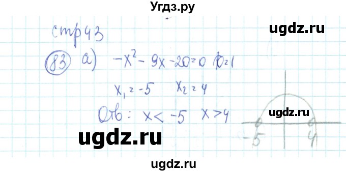 ГДЗ (Решебник №2) по алгебре 9 класс (рабочая тетрадь) Минаева С.С. / упражнение номер / 83