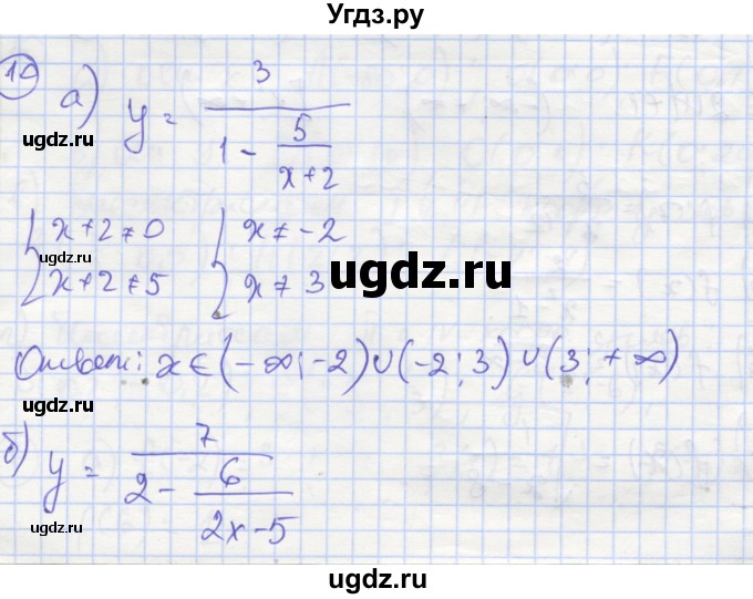 ГДЗ (Решебник) по алгебре 9 класс (рабочая тетрадь) Миндюк Н.Г. / параграф 1 / 10
