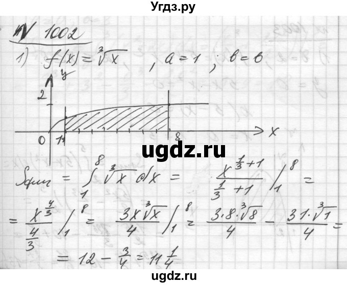 ГДЗ (Решебник №1) по алгебре 10 класс Ш.А. Алимов / упражнение-№ / 1002