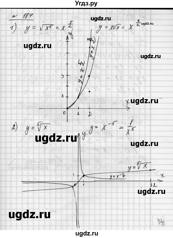 ГДЗ (Решебник №1) по алгебре 10 класс Ш.А. Алимов / упражнение-№ / 184