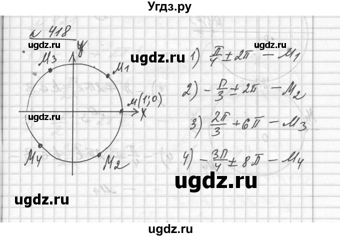 ГДЗ (Решебник №1) по алгебре 10 класс Ш.А. Алимов / упражнение-№ / 418
