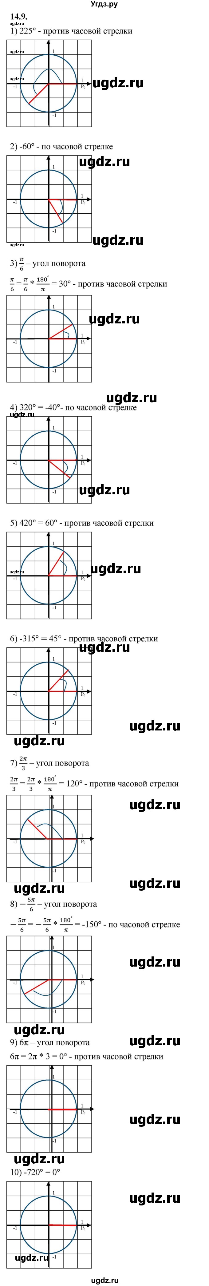 ГДЗ (Решебник к учебнику 2022) по алгебре 10 класс Мерзляк А.Г. / §14 / 14.9