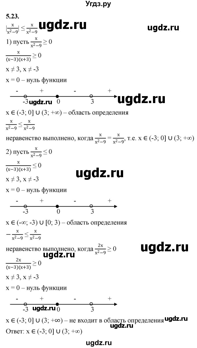ГДЗ (Решебник к учебнику 2022) по алгебре 10 класс Мерзляк А.Г. / §5 / 5.23