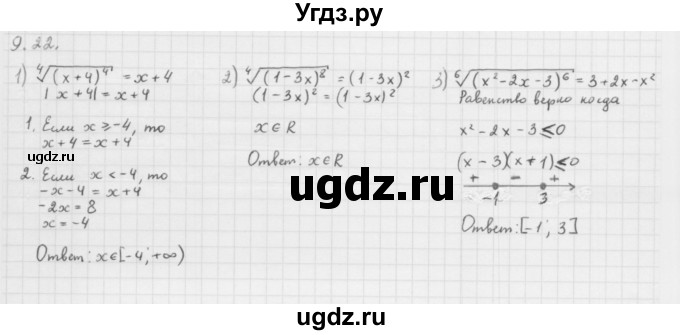 ГДЗ (Решебник к учебнику 2013) по алгебре 10 класс Мерзляк А.Г. / §9 / 9.22