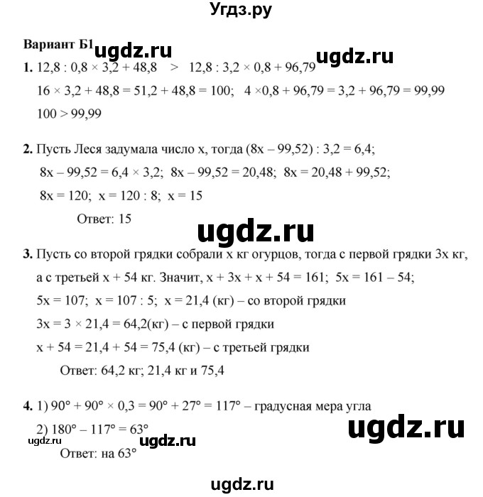 ГДЗ (Решебник №1) по математике 5 класс (самостоятельные и контрольные работы) А.П. Ершова / самостоятельная работа / С-38 / Б1