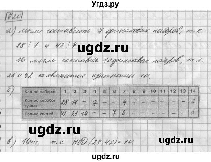 ГДЗ (Решебник) по математике 6 класс Зубарева И.И. / номер / 720