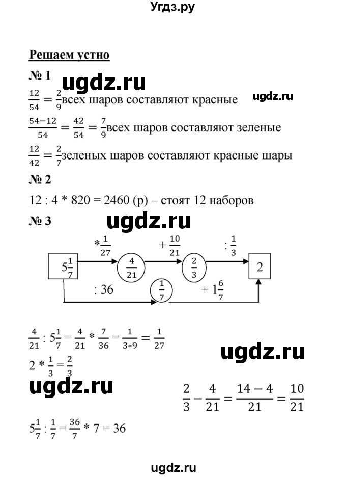 ГДЗ (Решебник к учебнику 2020) по математике 6 класс А.Г. Мерзляк / решаем устно / § 28