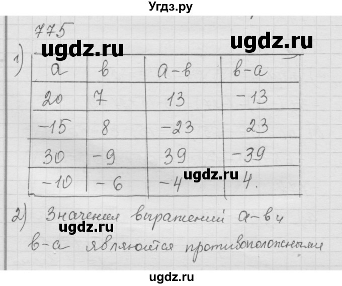 ГДЗ (Решебник к учебнику 2010) по математике 6 класс Г.В. Дорофеев / номер / 775