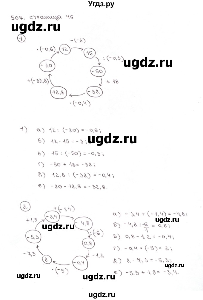 ГДЗ (Решебник №1) по математике 6 класс (рабочая тетрадь) Мерзляк А.Г. / задание номер / 507