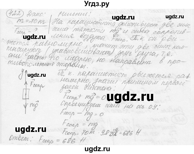 ГДЗ (решебник) по физике 7 класс (сборник задач) Лукашик В.И. / номер номер / 422
