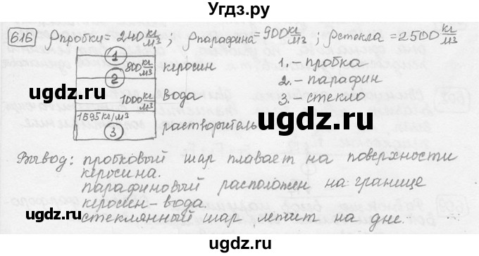 ГДЗ (решебник) по физике 7 класс (сборник задач) Лукашик В.И. / номер номер / 616