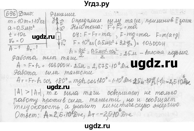 ГДЗ (решебник) по физике 7 класс (сборник задач) Лукашик В.И. / номер номер / 696