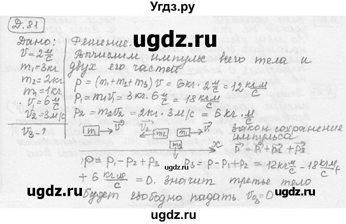 ГДЗ (решебник) по физике 7 класс (сборник задач) Лукашик В.И. / дополнительная задача номер / 81