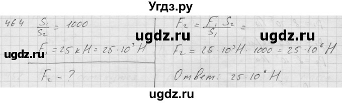 ГДЗ (Решебник) по физике 7 класс (Сборник задач) А.В. Перышкин / номер / 464