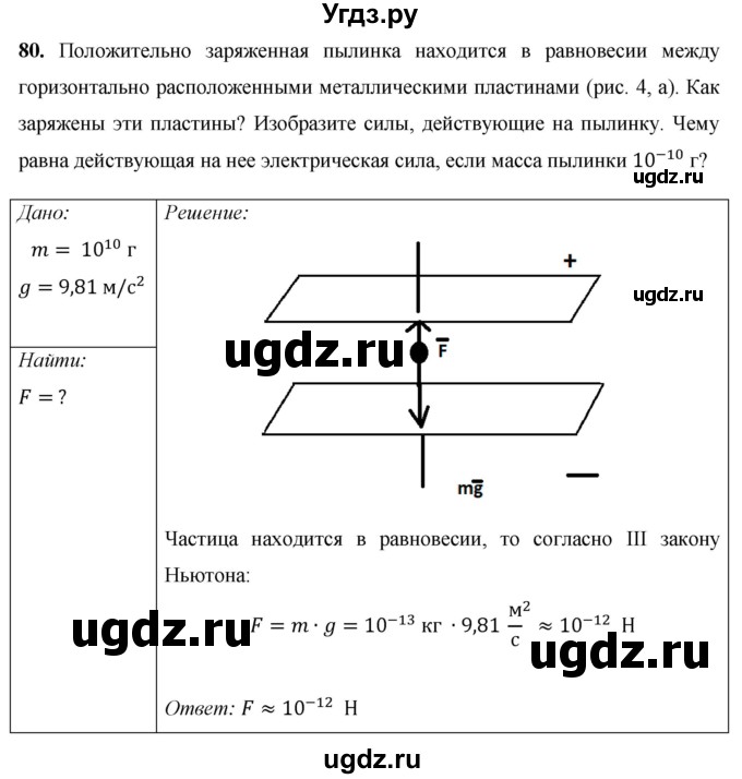ГДЗ (Решебник) по физике 8 класс Громов С.В. / задача / 80