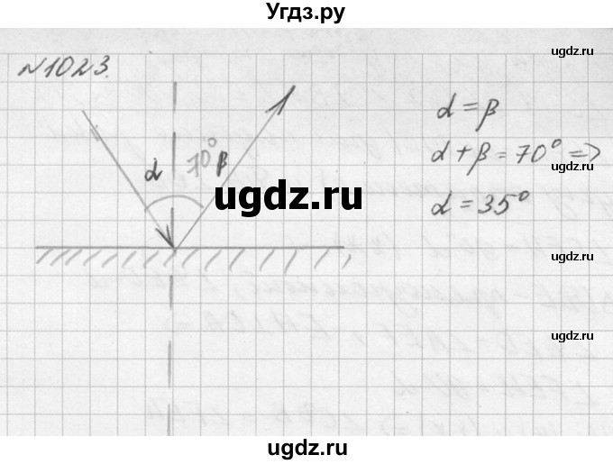 ГДЗ (Решебник №1) по физике 10 класс (задачник) А.П. Рымкевич / номер / 1023