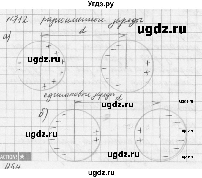ГДЗ (Решебник №1) по физике 10 класс (задачник) А.П. Рымкевич / номер / 712