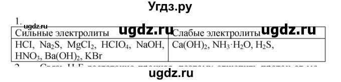 ГДЗ (Решебник № 1) по химии 9 класс Кузнецова Н.Е. / параграф / § 7 / 1