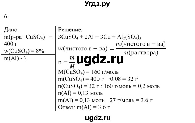 ГДЗ (Решебник) по химии 9 класс И.И. Новошинский / §39-№ / 6