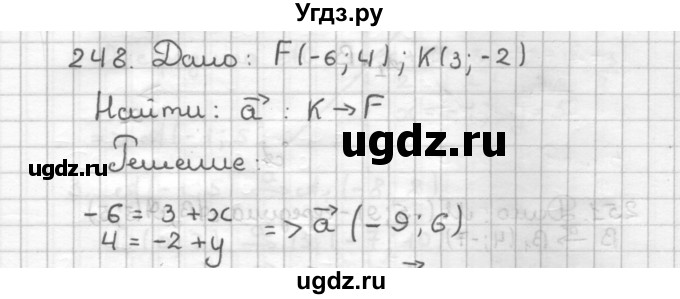 ГДЗ (Решебник) по геометрии 9 класс (дидактические материалы) Мерзляк А.Г. / вариант 2 / 248