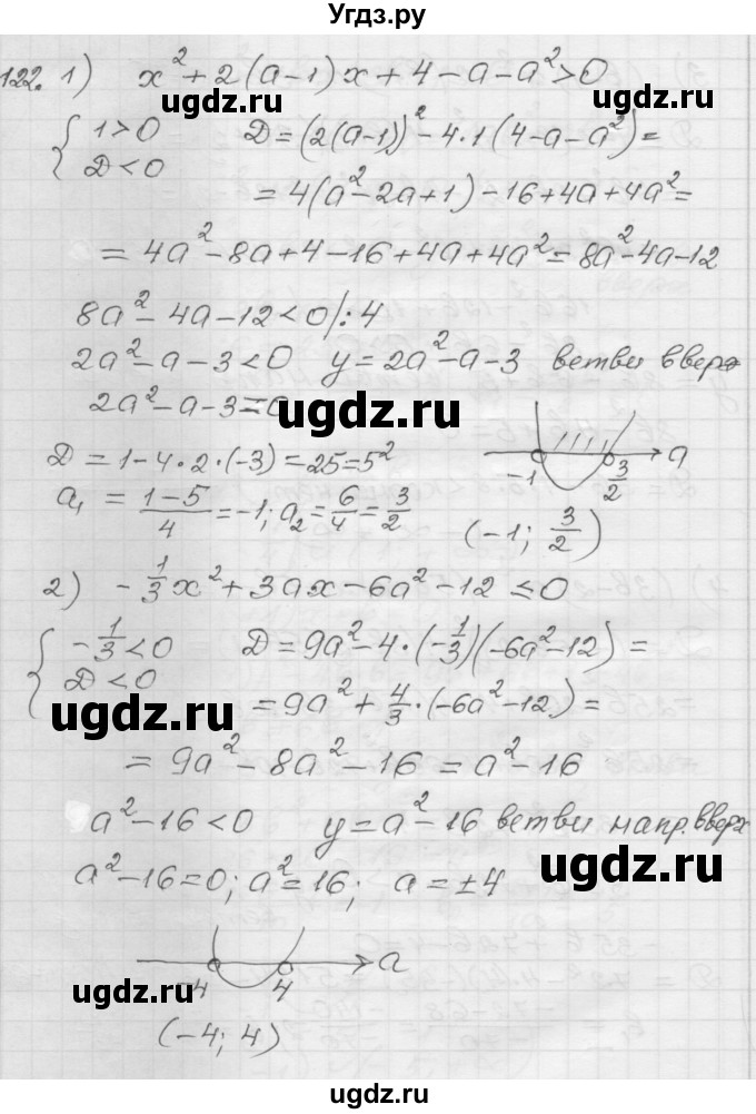 ГДЗ (Решебник) по алгебре 9 класс (дидактические материалы) Мерзляк А.Г. / вариант 1 / 122