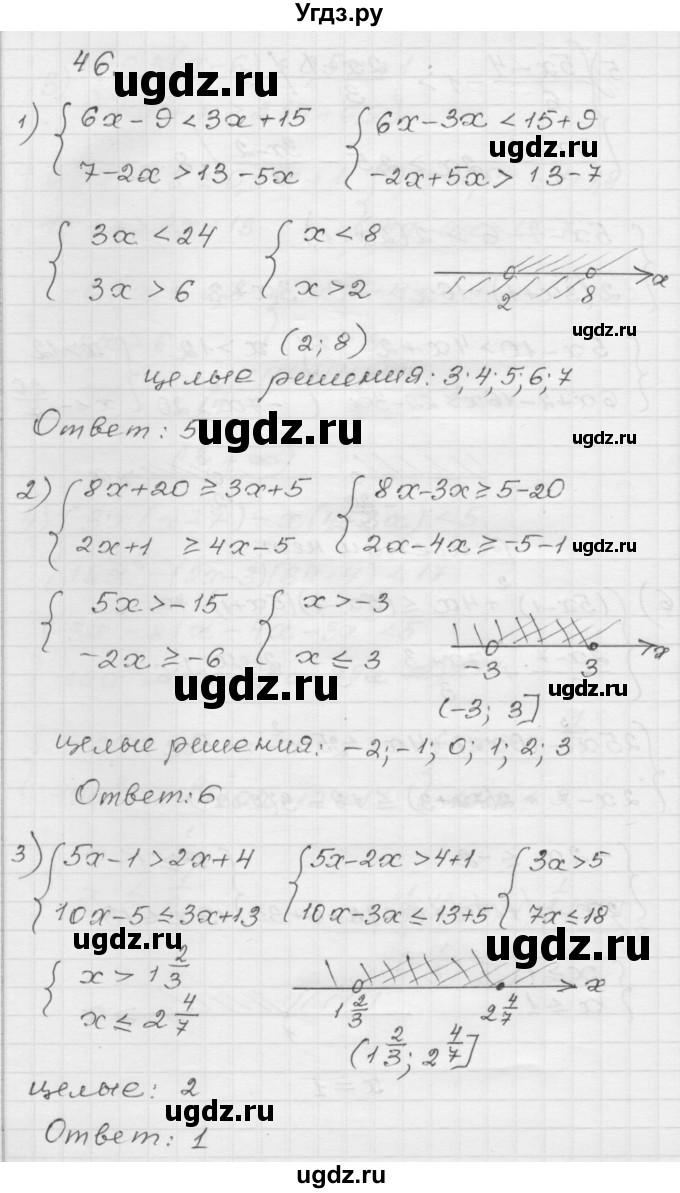 ГДЗ (Решебник) по алгебре 9 класс (дидактические материалы) Мерзляк А.Г. / вариант 1 / 46