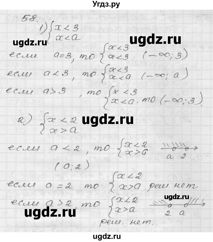 ГДЗ (Решебник) по алгебре 9 класс (дидактические материалы) Мерзляк А.Г. / вариант 1 / 58