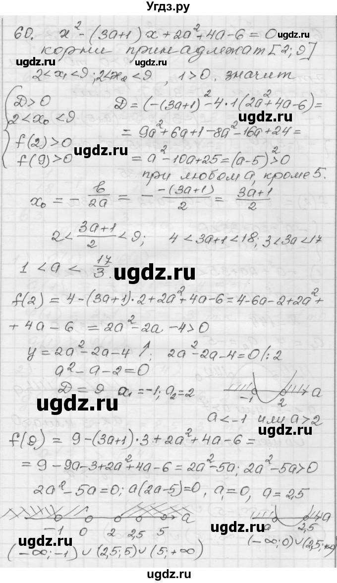 ГДЗ (Решебник) по алгебре 9 класс (дидактические материалы) Мерзляк А.Г. / вариант 1 / 60